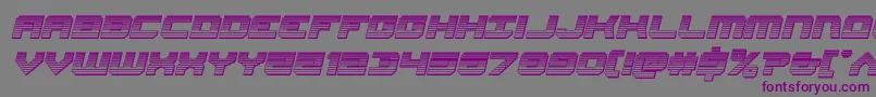 Gearheadchromeital Font – Purple Fonts on Gray Background