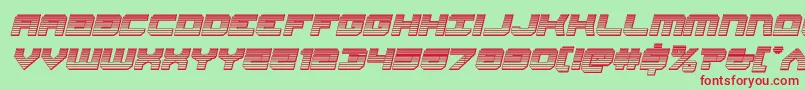 Шрифт Gearheadchromeital – красные шрифты на зелёном фоне