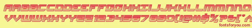 Gearheadchromeital Font – Red Fonts on Yellow Background