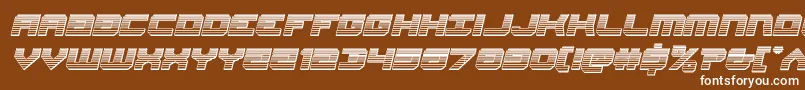 フォントGearheadchromeital – 茶色の背景に白い文字