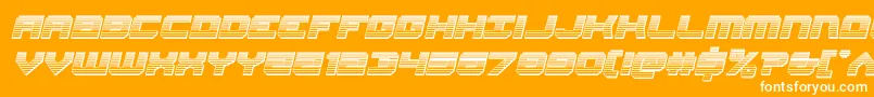 Gearheadchromeital Font – White Fonts on Orange Background