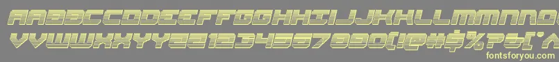 Gearheadchromeital Font – Yellow Fonts on Gray Background