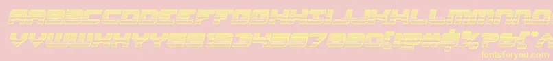Gearheadchromeital Font – Yellow Fonts on Pink Background