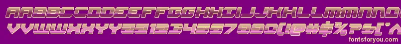 Gearheadchromeital Font – Yellow Fonts on Purple Background