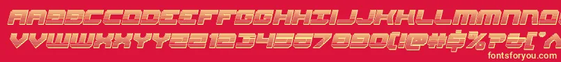 Czcionka Gearheadchromeital – żółte czcionki na czerwonym tle