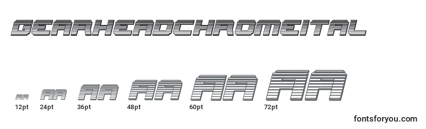 Gearheadchromeital Font Sizes