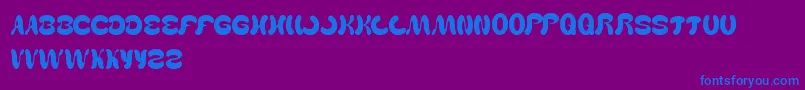 WealthAndFamous Font – Blue Fonts on Purple Background