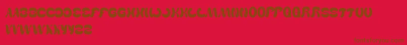 WealthAndFamous Font – Brown Fonts on Red Background