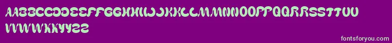 WealthAndFamous Font – Green Fonts on Purple Background