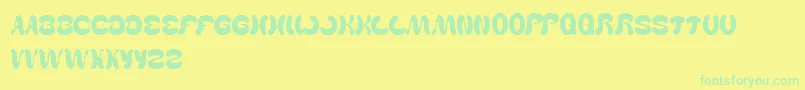 Czcionka WealthAndFamous – zielone czcionki na żółtym tle