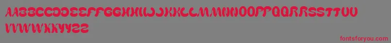 WealthAndFamous-Schriftart – Rote Schriften auf grauem Hintergrund