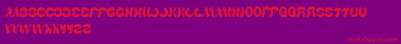 WealthAndFamous Font – Red Fonts on Purple Background