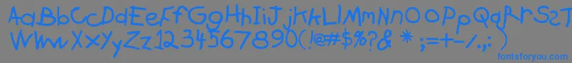 Czcionka Crayon – niebieskie czcionki na szarym tle