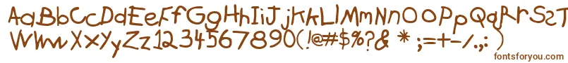 Шрифт Crayon – коричневые шрифты на белом фоне