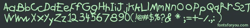 More about Crayon Font Crayon Font – Green Fonts on Black Background