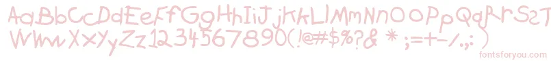 Crayon Font – Pink Fonts on White Background