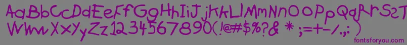 Шрифт Crayon – фиолетовые шрифты на сером фоне