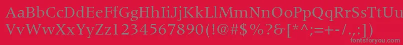 フォントCoherentSsi – 赤い背景に灰色の文字