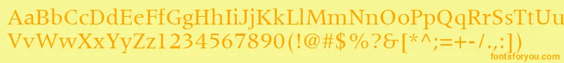 CoherentSsi Font – Orange Fonts on Yellow Background
