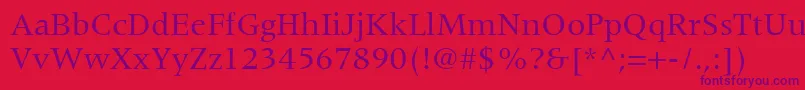 CoherentSsi Font – Purple Fonts on Red Background