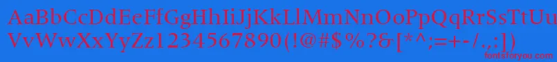 CoherentSsi Font – Red Fonts on Blue Background