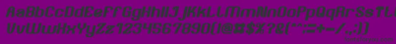 Czcionka AgeOfAwakeningBoldItalic – czarne czcionki na fioletowym tle