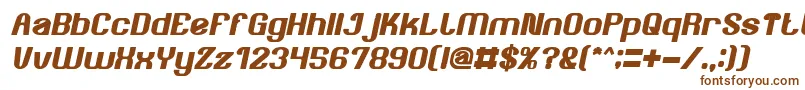 Шрифт AgeOfAwakeningBoldItalic – коричневые шрифты на белом фоне