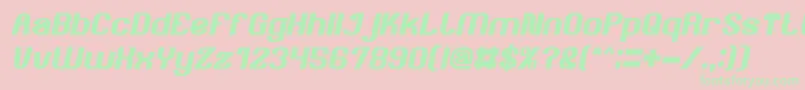 AgeOfAwakeningBoldItalic Font – Green Fonts on Pink Background