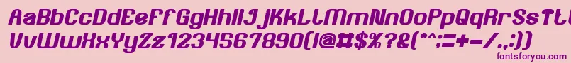 AgeOfAwakeningBoldItalic Font – Purple Fonts on Pink Background