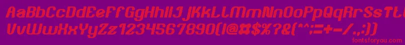 AgeOfAwakeningBoldItalic Font – Red Fonts on Purple Background