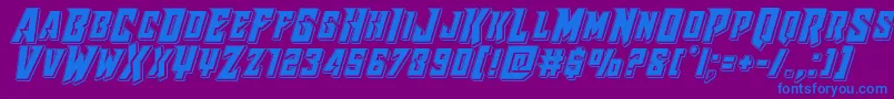 Raidercrusaderpunch Font – Blue Fonts on Purple Background