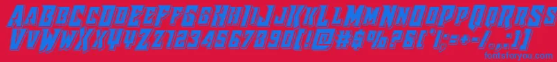 Raidercrusaderpunch Font – Blue Fonts on Red Background