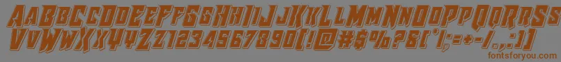 Raidercrusaderpunch Font – Brown Fonts on Gray Background