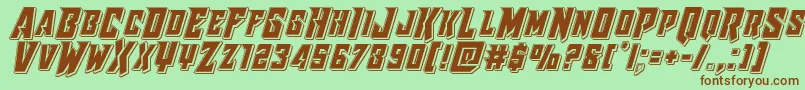 Raidercrusaderpunch Font – Brown Fonts on Green Background