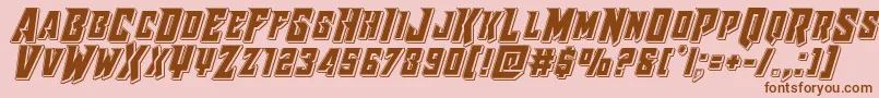 Raidercrusaderpunch Font – Brown Fonts on Pink Background