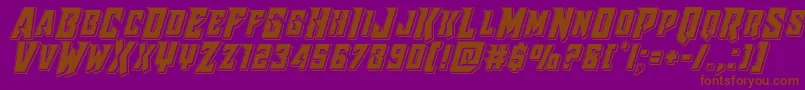 Raidercrusaderpunch Font – Brown Fonts on Purple Background