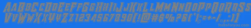 Raidercrusaderpunch Font – Gray Fonts on Blue Background