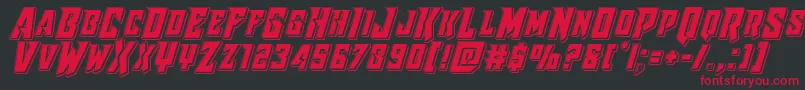 Raidercrusaderpunch Font – Red Fonts on Black Background