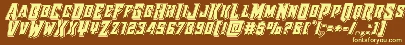 Raidercrusaderpunch Font – Yellow Fonts on Brown Background