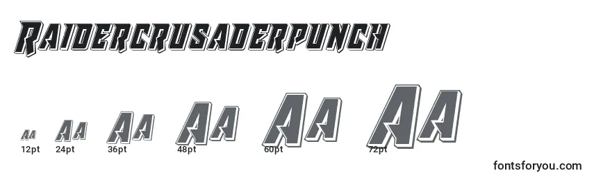 Raidercrusaderpunch Font Sizes