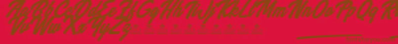 WannabeesPersonalUse Font – Brown Fonts on Red Background