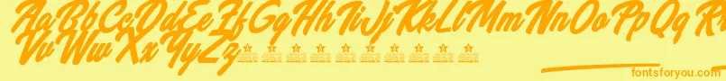 Más sobre la fuente WannabeesPersonalUse fuente WannabeesPersonalUse – Fuentes Naranjas Sobre Fondo Amarillo