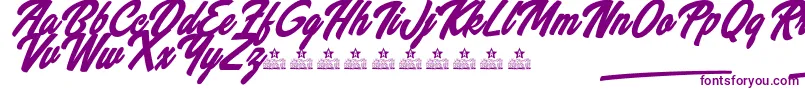 WannabeesPersonalUse Font – Purple Fonts on White Background