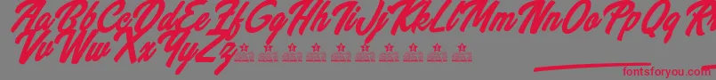 WannabeesPersonalUse Font – Red Fonts on Gray Background
