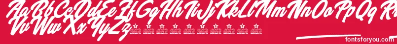 WannabeesPersonalUse Font – White Fonts on Red Background