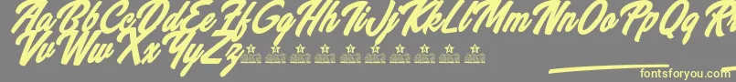 WannabeesPersonalUse Font – Yellow Fonts on Gray Background