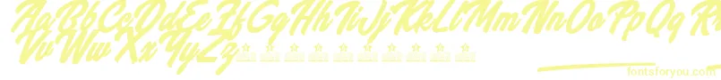 フォントWannabeesPersonalUse – 黄色のフォント