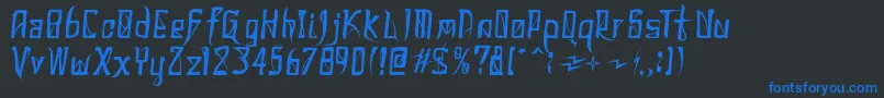 DonaldoRegrecka Font – Blue Fonts on Black Background