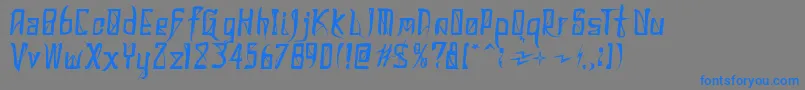 フォントDonaldoRegrecka – 灰色の背景に青い文字