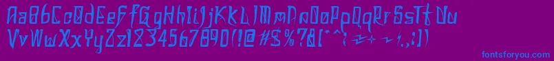 DonaldoRegrecka Font – Blue Fonts on Purple Background